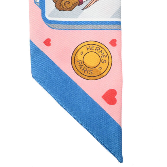 Hermes Twilly Story Pink/Multicolor #139886H27B - Picture 5 of 11